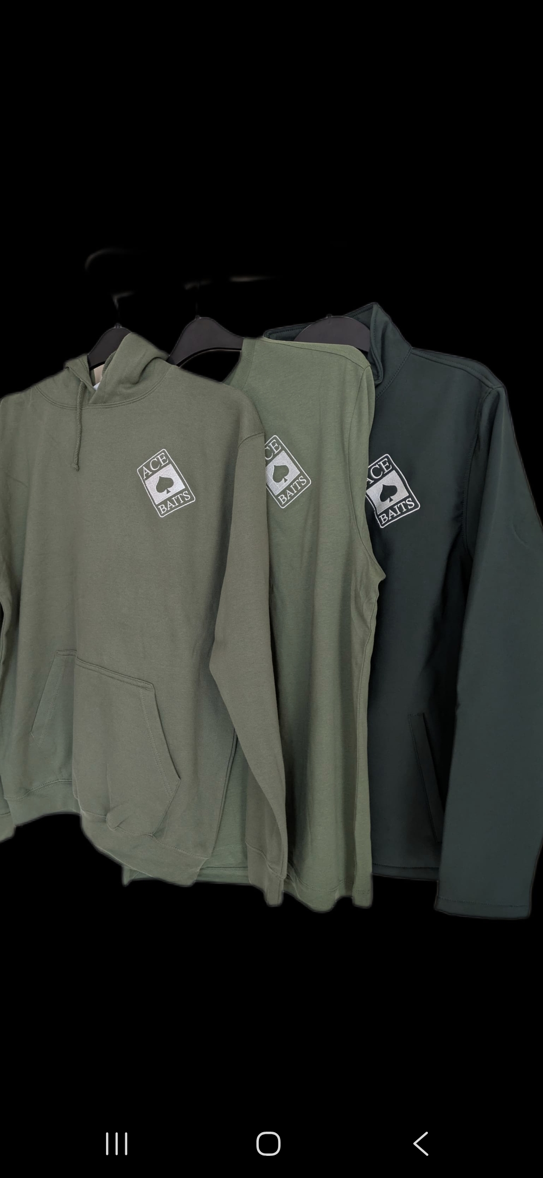 Ace Baits branded hoodies