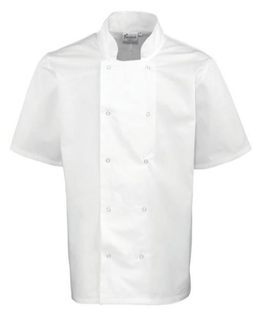 Premier Studded Short Sleeve Chef's Jacket