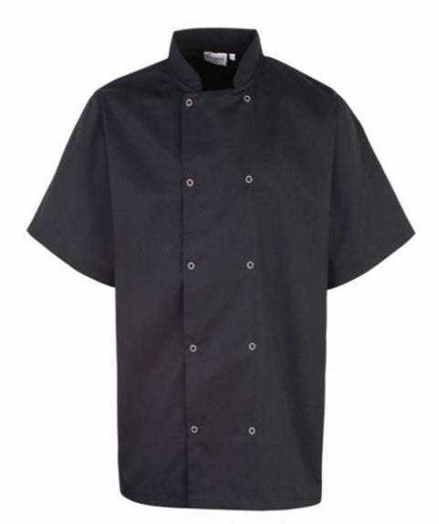 Premier Studded Short Sleeve Chef's Jacket